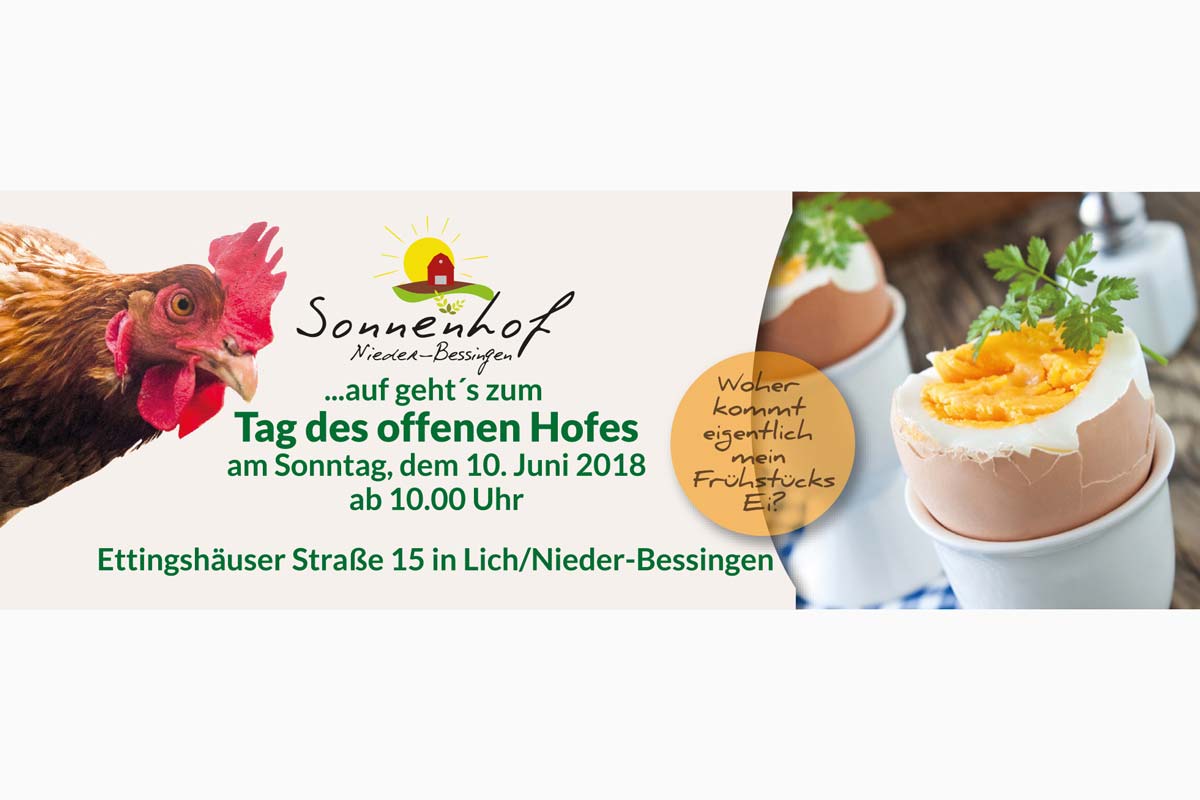 Aufkleber zum Einkleben in die Eierschachteln für besondere, aktuelle Infos