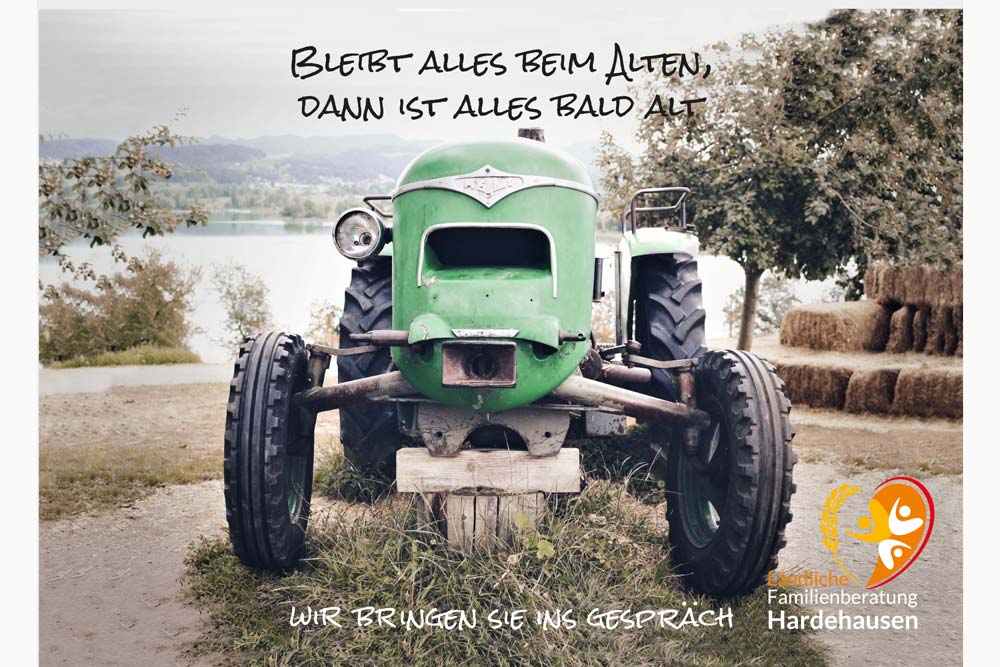 Postkarten zur Kontaktaufnahme mit den Menschen, die das Gesprächsangebot in Anspruch nehmen möchten