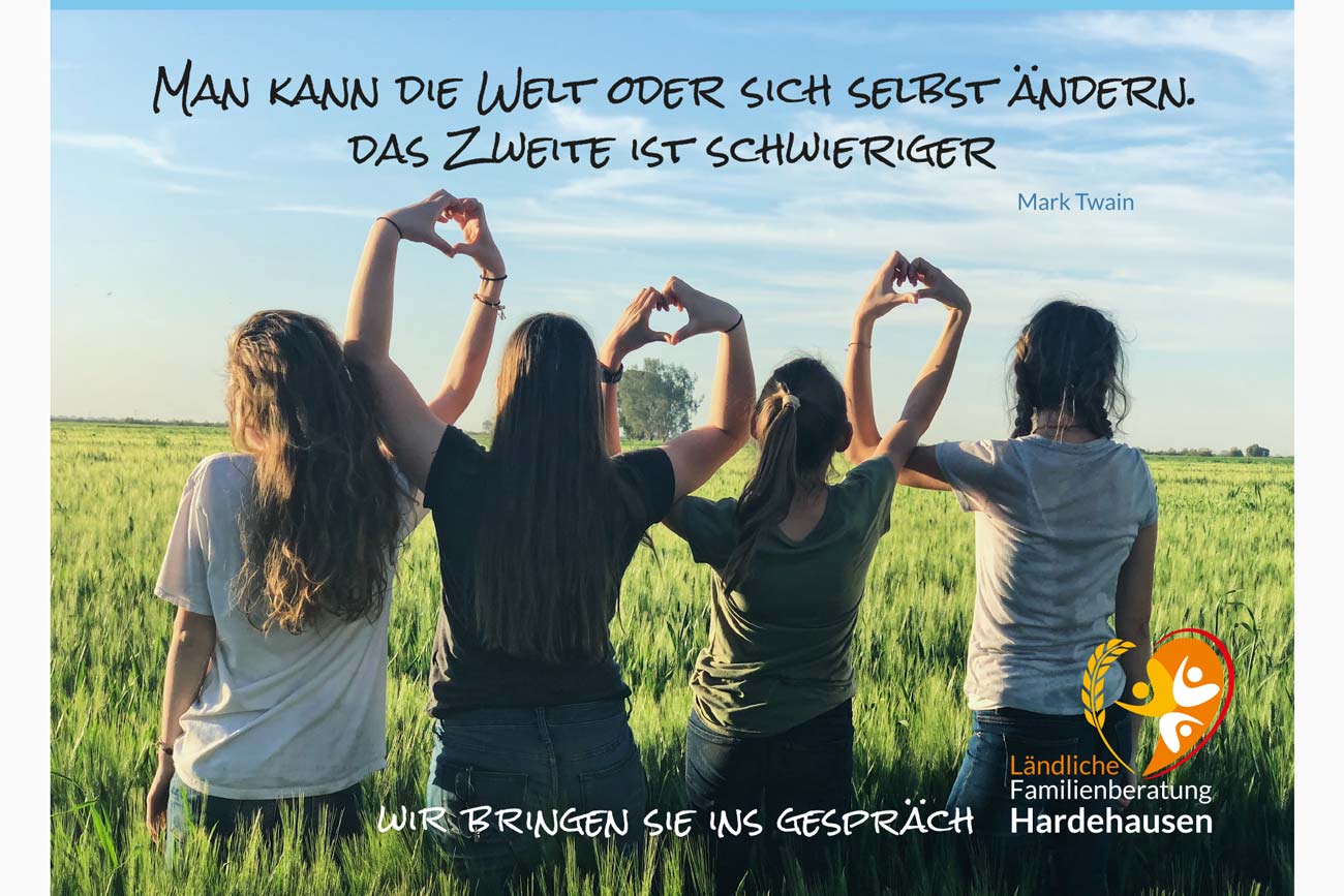 Postkarten zur Kontaktaufnahme mit den Menschen, die das Gesprächsangebot in Anspruch nehmen möchten